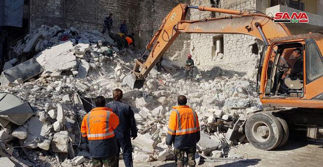 Алеппо, Сирия, обрушение