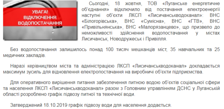 Лисичанск, Новодружеск, Приволье, вода