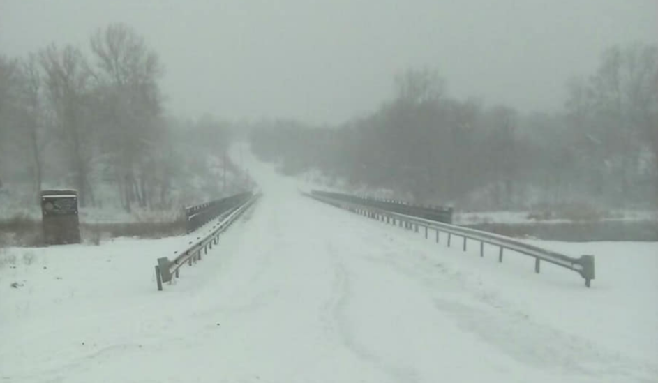 Луганская, снегопад