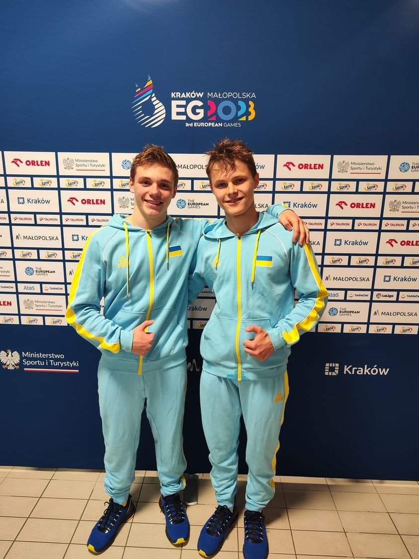 Чемпионы в синхронных прыжках с вышки на Европейских играх-2023
