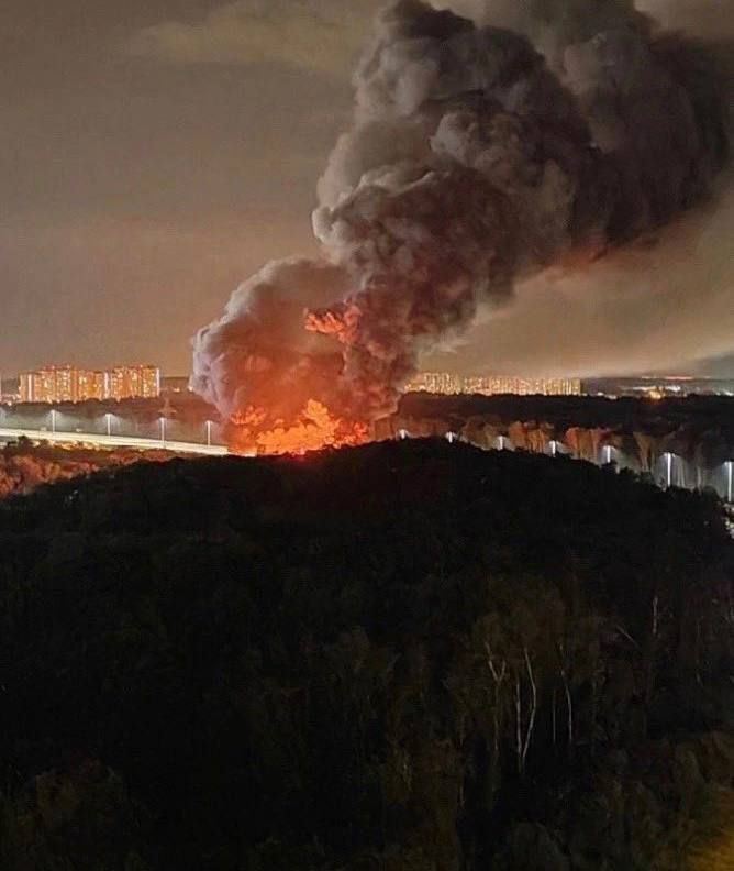В подмосковном Одинцово масштабный пожар