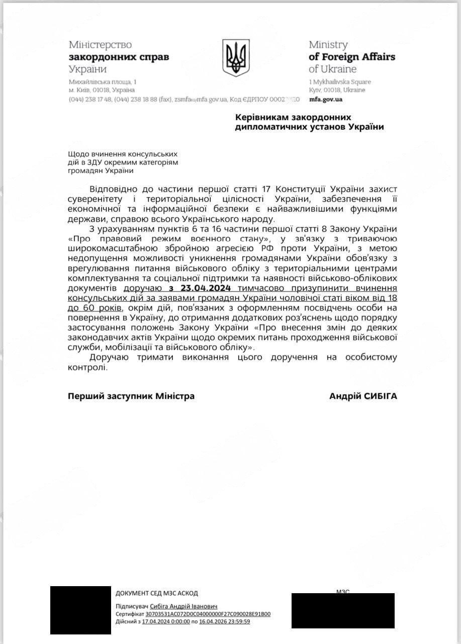 МИД Украины