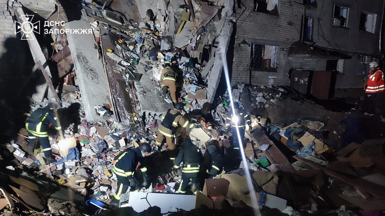 Последствия российского удара по Запорожью