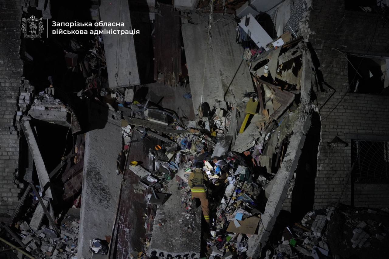 Последствия российского удара по Запорожью