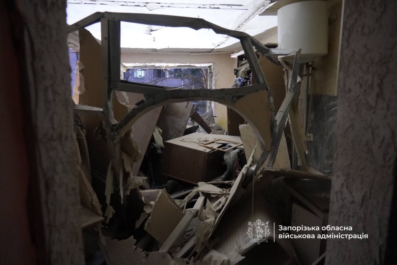 Последствия российского удара по Запорожью