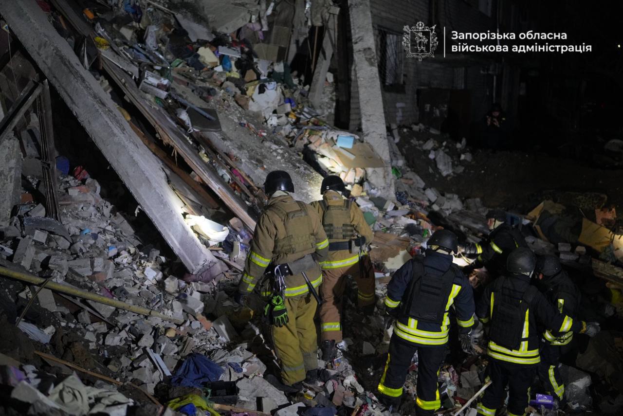 Последствия российского удара по Запорожью