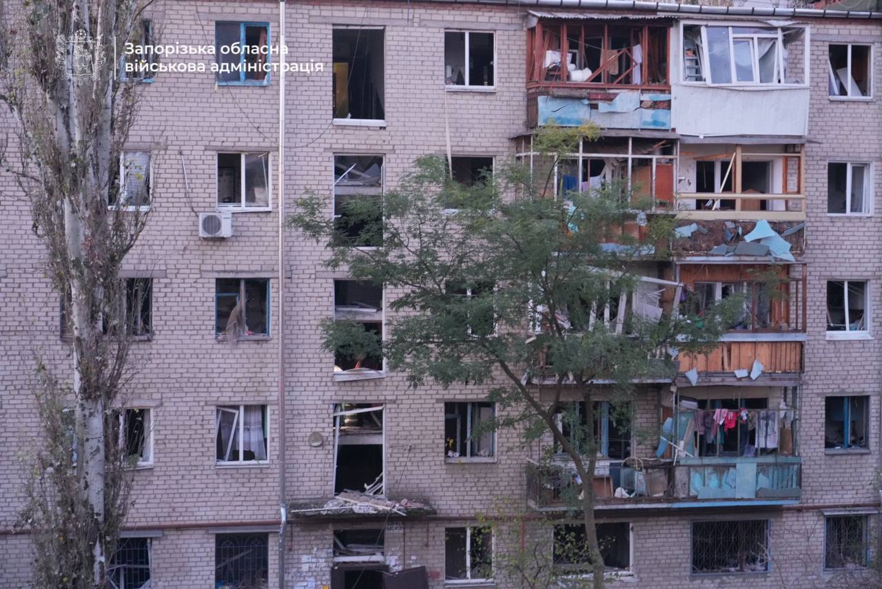 Последствия российского удара по Запорожью