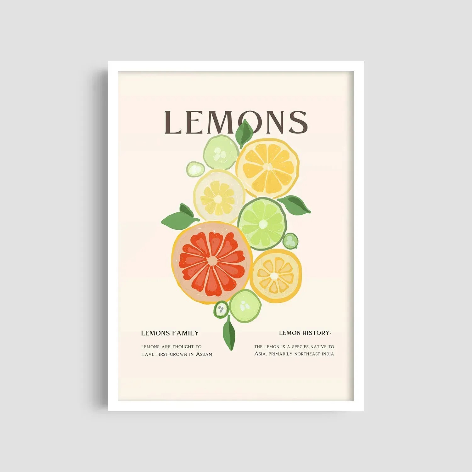 Постер Roomy у білій рамці "Lemon Variety"